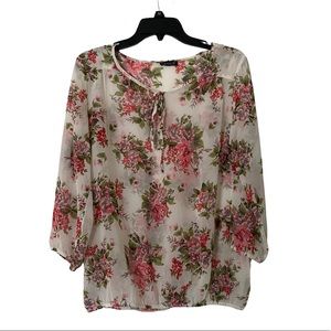 Floral Overlay Top